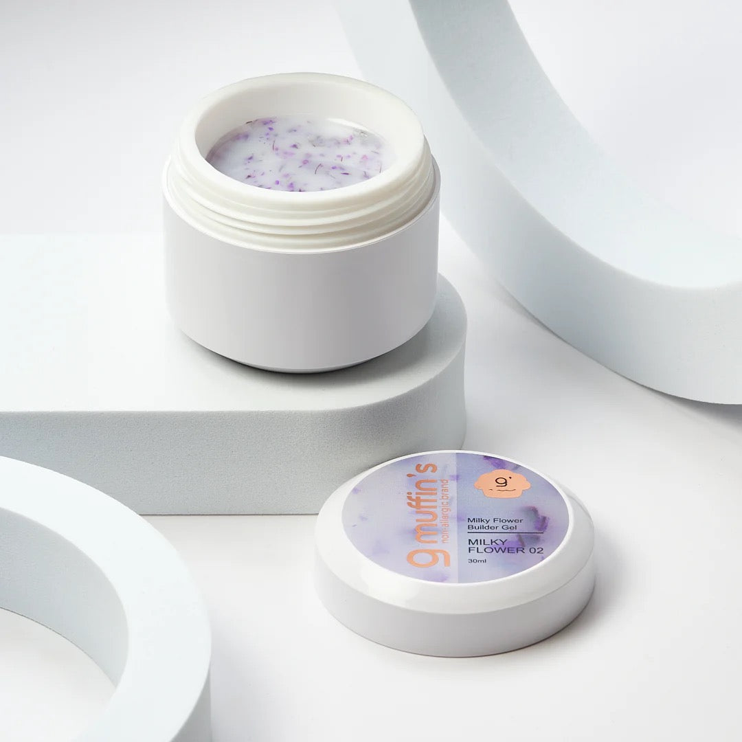 Builder Gel - Milky Flower 02, 30 ml – 9Muffins