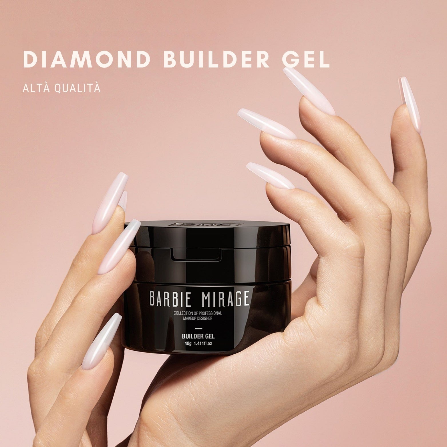 Diamond Builder Gel Gulauri, gel costruttore trasparente con effetto cristallo, ideale per glass french e ricostruzioni resistenti e luminose