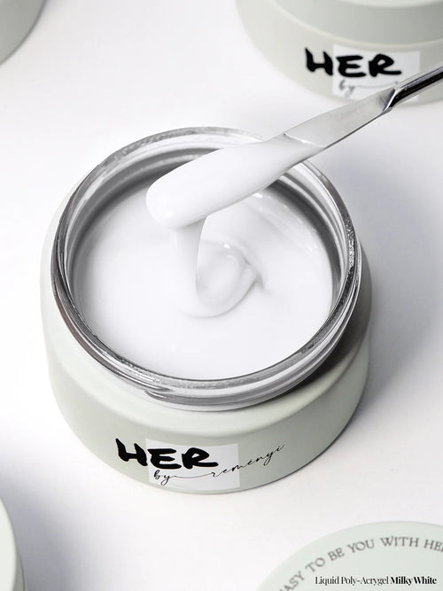 Liquid Poly-Acrygel - MILKY WHITE - 50ml - Her