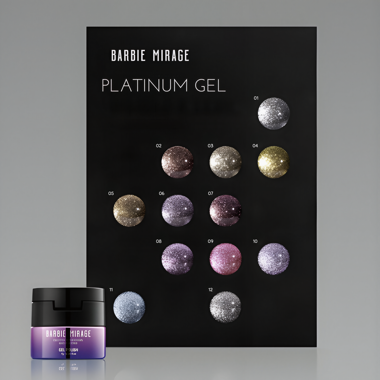 Gel glitterato Platinum Gulauri per decorazioni unghie brillanti e nail art professionale, effetto luminoso e duraturo