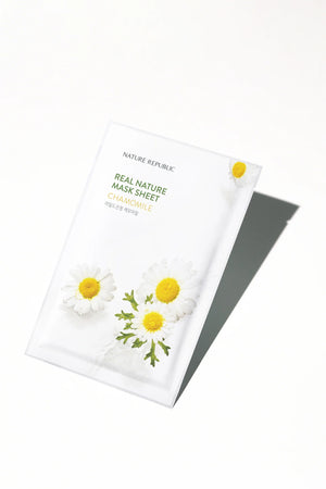 Nature Chamomile Mask – Maschera viso in tessuto con estratto di Camomilla