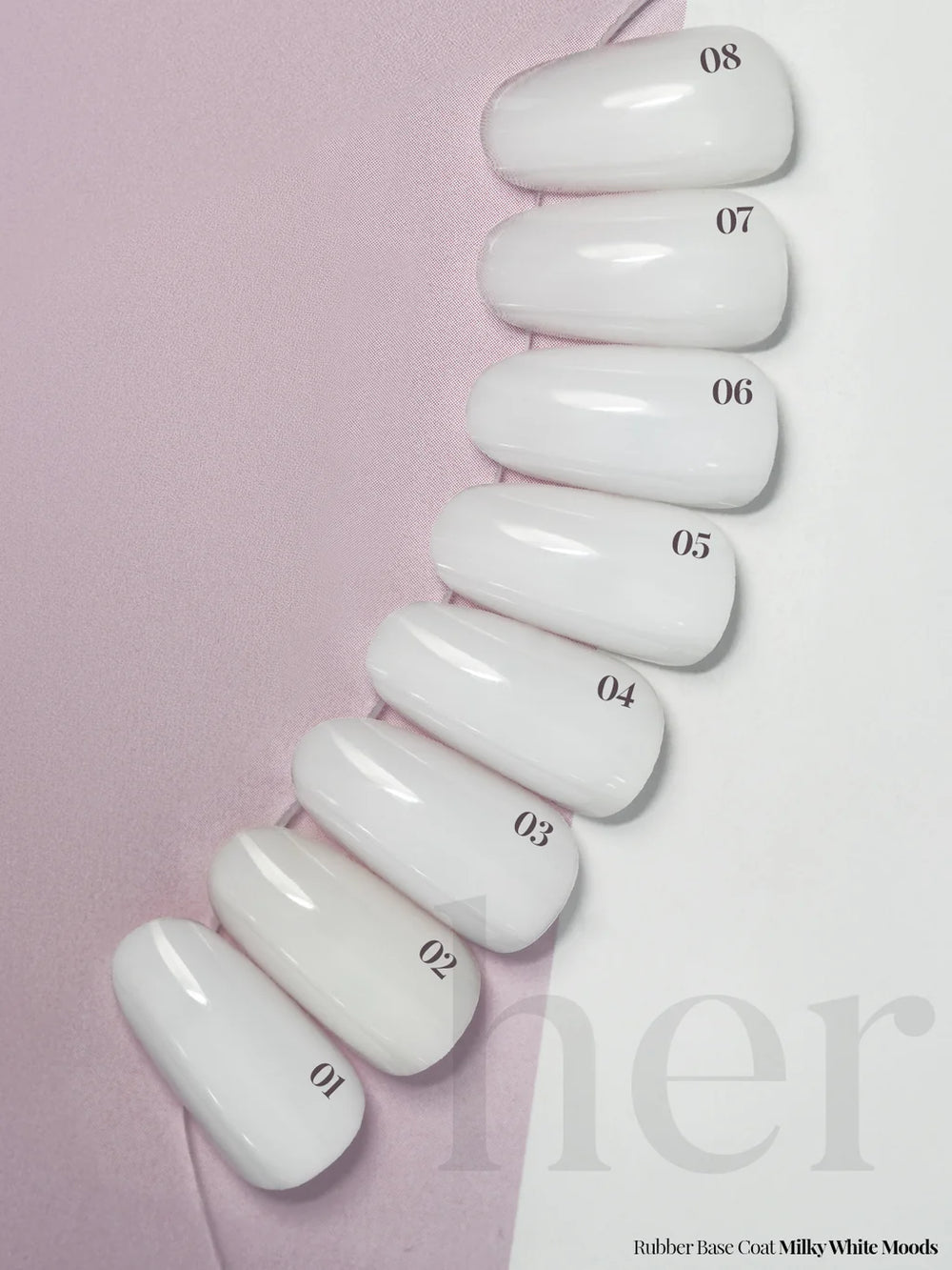 Rubber Base Coat MILKY WHITE MOODS 07 - 12ml - Her