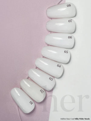 Rubber Base Coat MILKY WHITE MOODS 07 - 12ml - Her