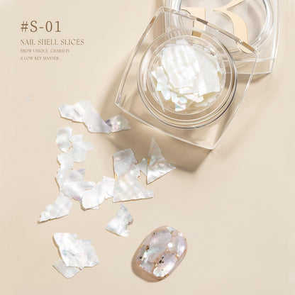 S01 Opal Powder + Nail Shell Slices gulauri