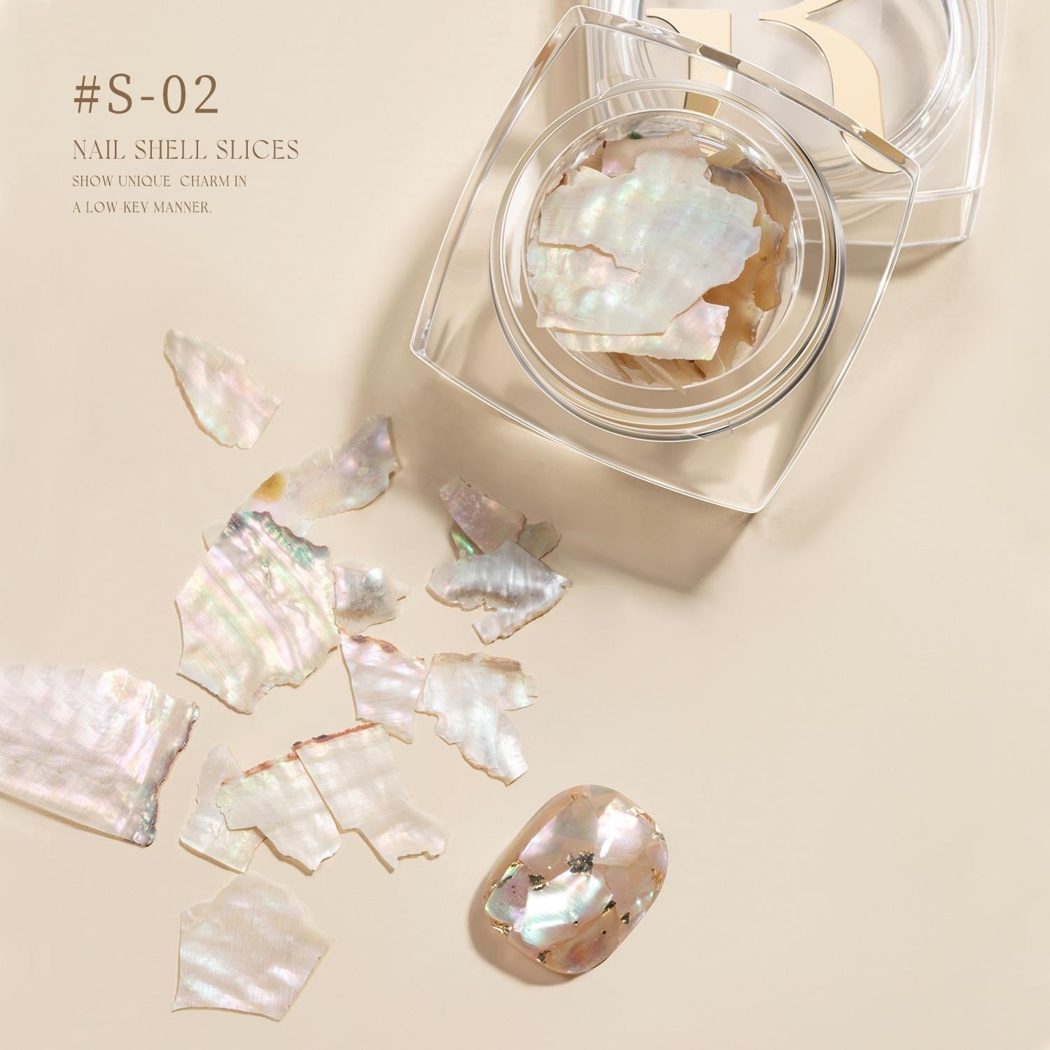 S02 Opal Powder + Nail Shell Slices gulauri