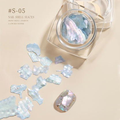 S05 Opal Powder + Nail Shell Slices gulauri