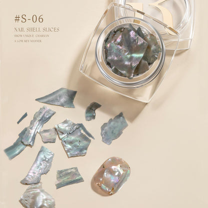 S06 Opal Powder + Nail Shell Slices gulauri