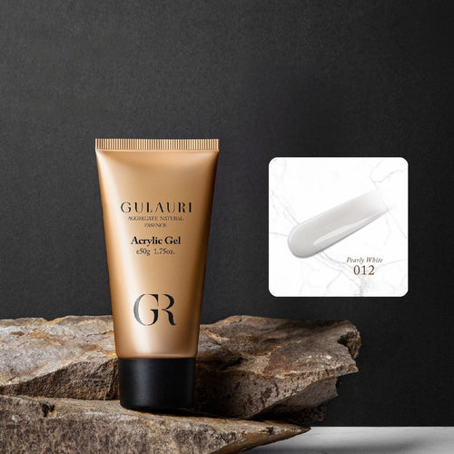 Acrygel Pearly White Gulauri gel per unghie effetto perlato, ideale per ricostruzione e nail art professionale