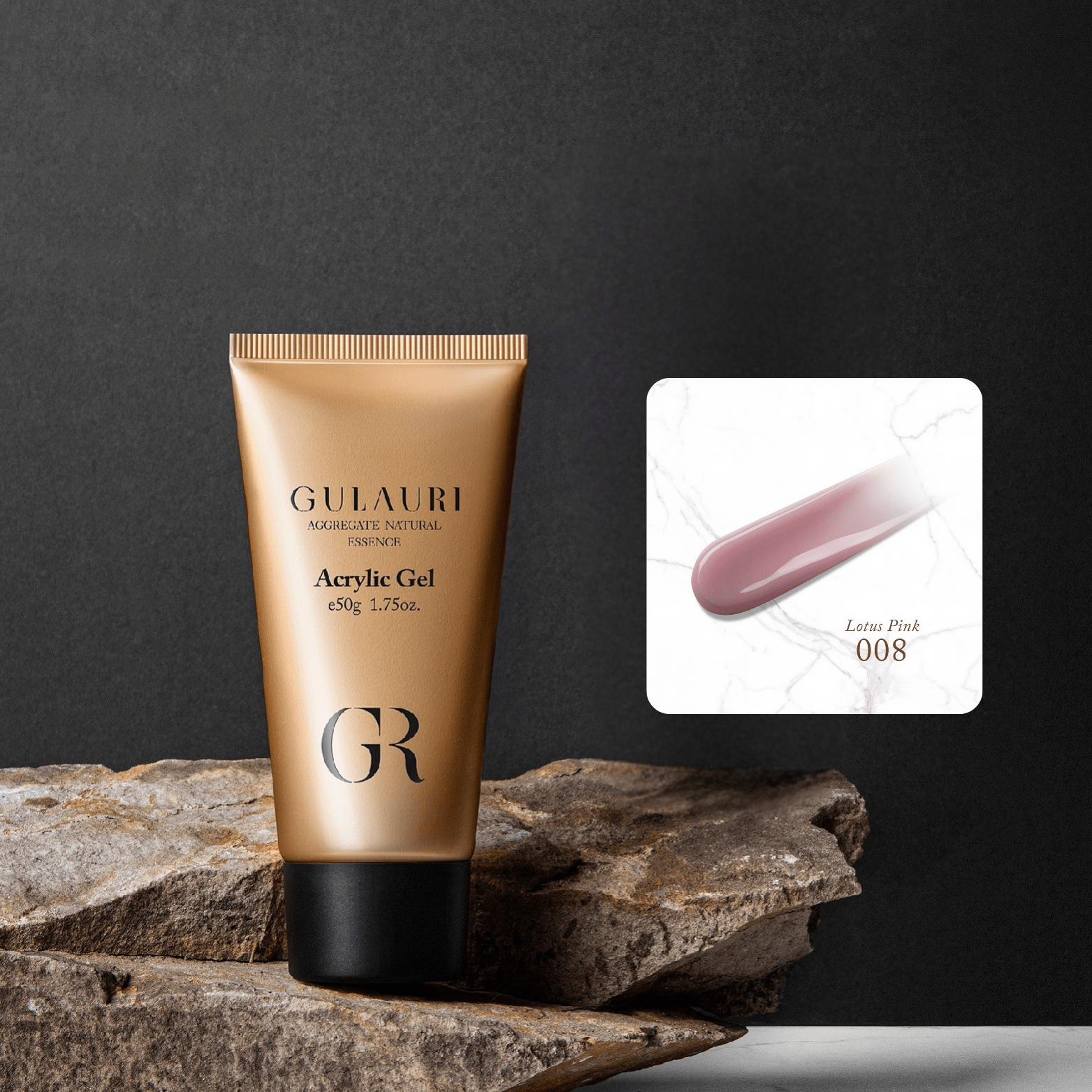 Acrylic Gel Lotus Pink Gulauri, gel unghie rosa loto per ricostruzione e decorazioni di alta qualità