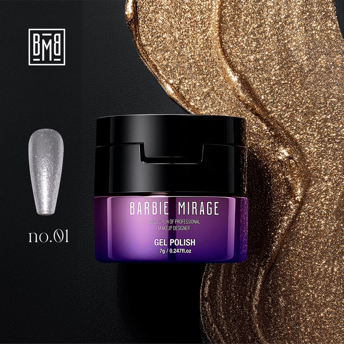 Platinum Gel n01 Barbie Mirage, gel costruttore professionale per unghie con ottima adesione e finitura duratura