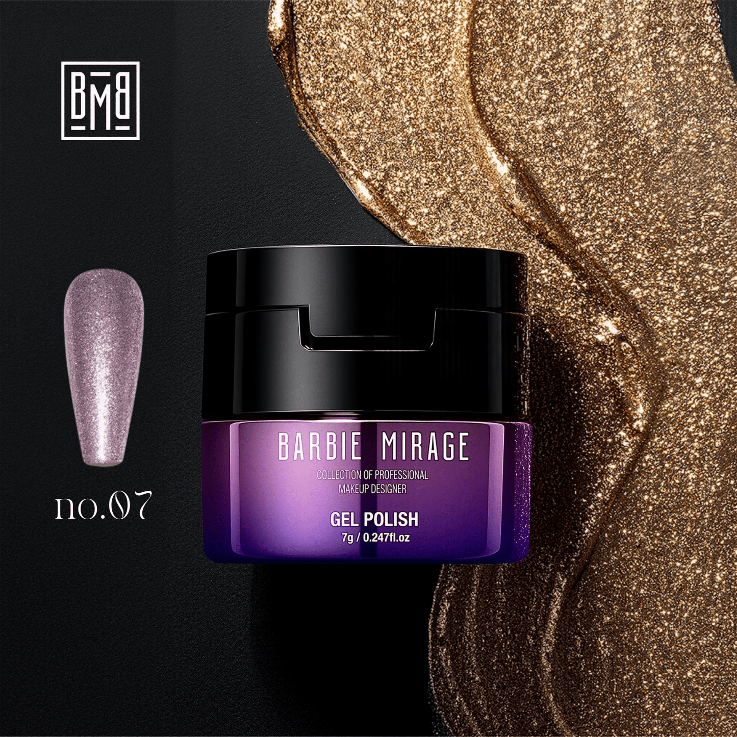 Platinum Gel n07 Barbie Mirage, gel costruttore professionale per unghie con ottima adesione e finitura duratura