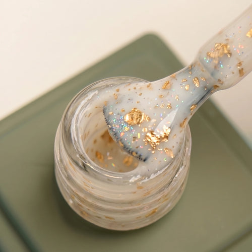 Flakes Rubber Base 13ml - Yas - Gold Flakes