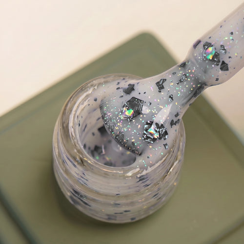 Flakes Rubber Base 13ml - Yas - Silver Holo 2