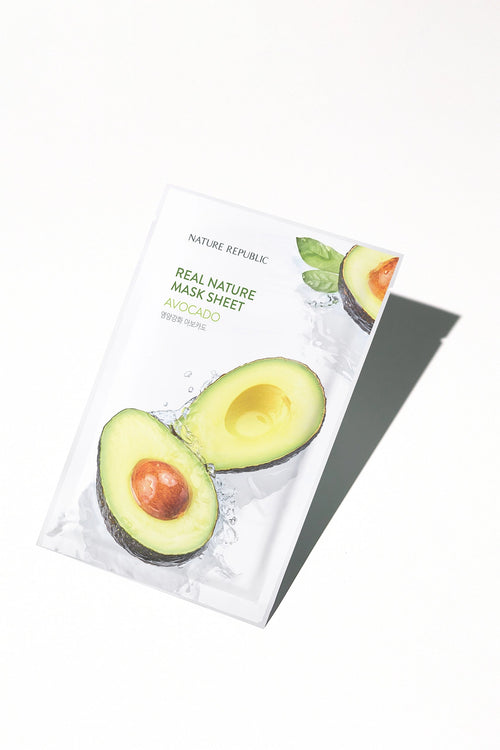 Real Nature Avocado Mask – Maschera viso in tessuto con estratto di avocado